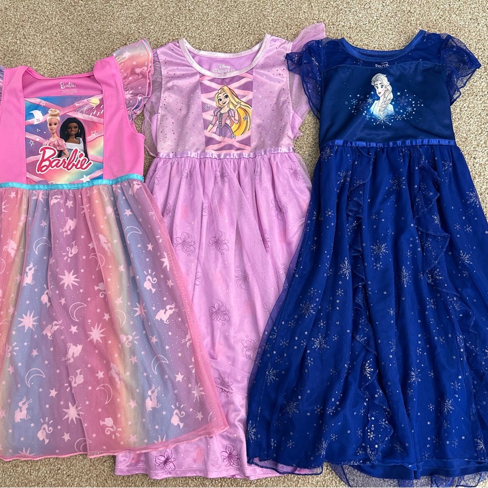 Disney Princess and  Barbie Nightgowns